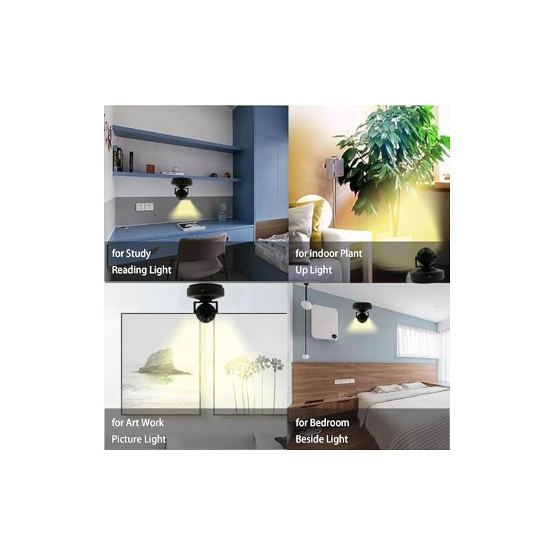 Wireless LED Spotlight 2 Pack, Rechargeable Uplights Battery Powered Picture