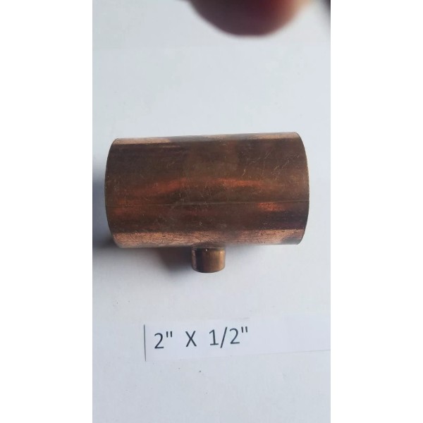 Unbranded 2" X 2" X 1/2" TEE Sweat Copper Plumbing