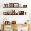 decorUhome Double 4x4 Picture Frame Vertical, Engineered Wood Bifold Photo
