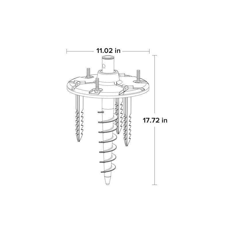 LUTEC Ground Spike for Post Light, Black