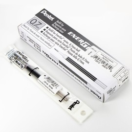 Pentel Refill Ink for EnerGel Liquid Gel Pen, (0.7mm), Medium Line, Bordeaux Black Ink, Box of 12 Refills (LR7-VA)