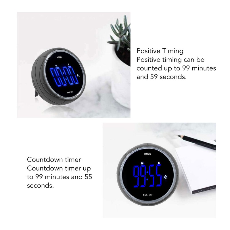 Multifunctional Timer Kitchen Baking Timer with Cool Ambient Light 1000MAH