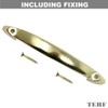 TERF® Traditional Electro Brass D-Shape Front Fix Pull Handle 100mm