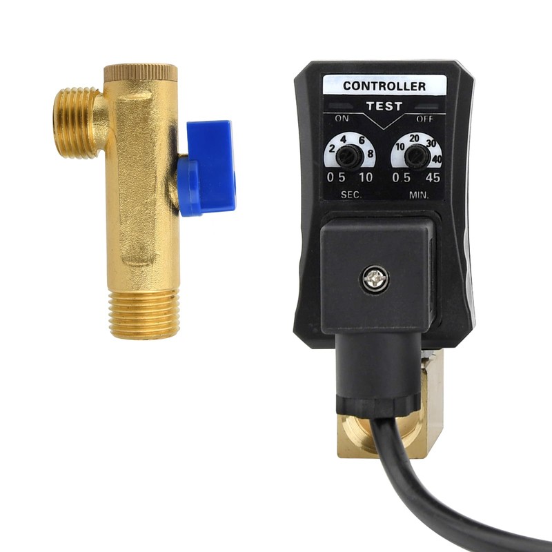 HDYEGIOU Automatic Timed Condensate Drain Valve Electronic Drain Valve Kit