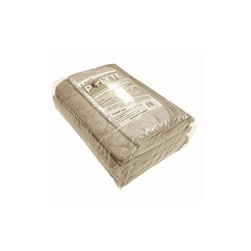 Polyte Set de 6 Toallas de Baño Microfibra Secado Rápido