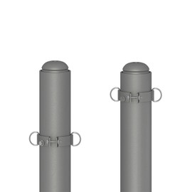 Patio Paradise Sun Shade Sail Pole Accessories - D-Ring Clamp for Stand Post Heavy-Duty Awning, Canopy Support Poles,Space Durable Versatile Replacement Poles, Steel - Gray