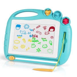 OFFCUP Magnetic Drawing Boar, Toddler Boy Girl Toys for 1-5 Year Old, Portable Doodle Pad with Pen, Learning Educational Toys for 1 2 3 Baby Kids Birthday Gift (Green)