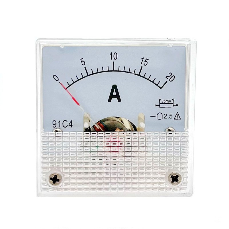 JZK 20A Ammeter Panel Meter - Analogue Current Meter DC