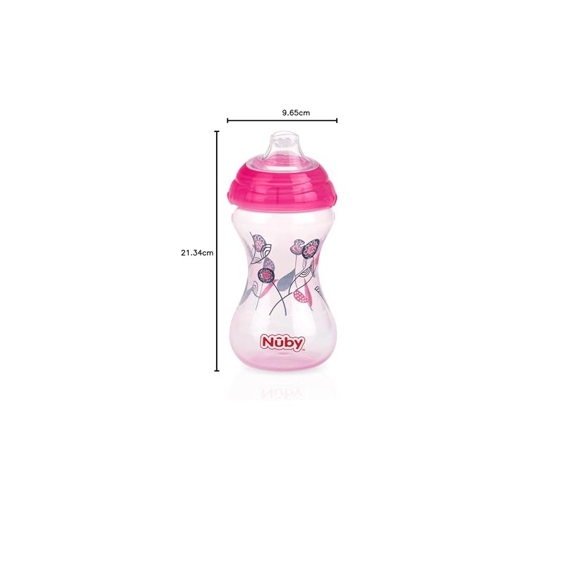 Nuby 3pk No derrame, "Pinpoint" boquilla suave Clik-It, 10 onzas,
