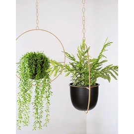 Shineloha 2 Pack Hanging Planters for Indoor Plants 6" Pot (Detachable) Hook + Chain | Hanging Planters Indoor, Mid Century Planter for Indoor & Outdoor, NO Plant Incld