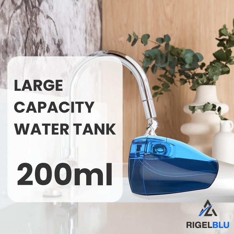 RIGELBLU Cordless Nasal Irrigator Electric Sinus Rinse Kit with 3