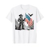 Vintage Armadillo Cowboy Western Country American Flag T-Shirt
