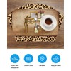 Round Table Placemats Set of 5 Dressing Table Leopard Background