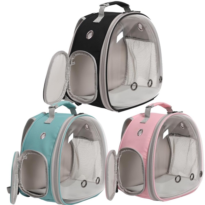 Hamster Backpack Carrier, Bearded Dragon Carrier Backpack with Clear Bubble