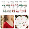 12Pairs Christmas Earrings for Women Set Crystal Enamel Rhinestone Xmas