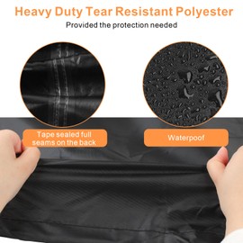 TTdayup Waterproof Outdoor Chaise Lounge Covers for Patio Furniture 2 Pack,600 D Durable Lounge Chair Cover with Tape Sealed Seam, 80L x 28W x 30H Inch, Black