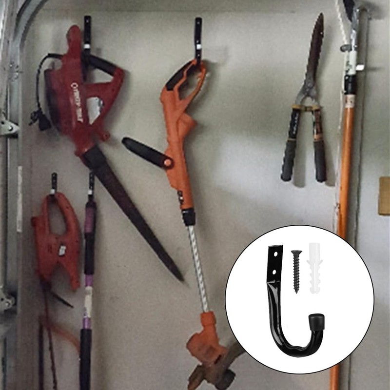 Cerioll Wall Hooks Garage Rubberised Hooks, Pack of 6 Wall