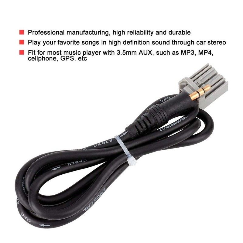 Aramox Audio Aux Cable, 3.5mm Audio Car GPS Cable AUX