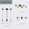 KLSS Black Pendant Lights Kitchen Island - Clear Glass Pendant