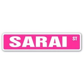 SARAI Street Sticker Sign name childrens room door gift kid child boy girl wall entry - Sticker Graphic - Auto, Wall, Laptop, Cell, Truck Sticker for windows, cars, trucks, tool boxes, laptops
