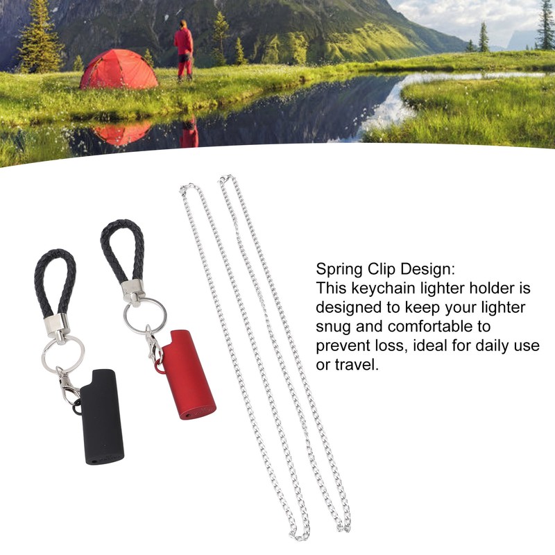 2 Set Spring Clip Keychain Aluminum Alloy Key Ring Key