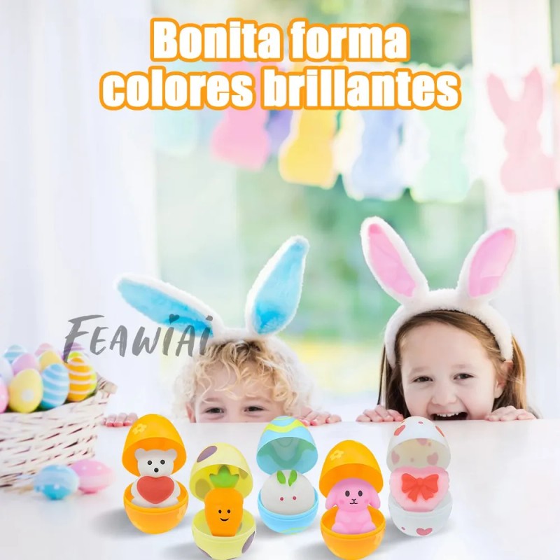 12pzs Huevos De Pascua Juguetes Conejo Regalos Para Niños Modelo