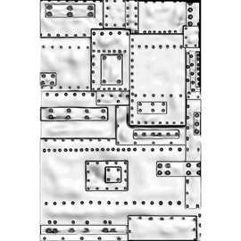 Sizzix 3-D Texture Fades Embossing Folder Mini Foundry by Tim Holtz, 665634, Multicolor, One Size