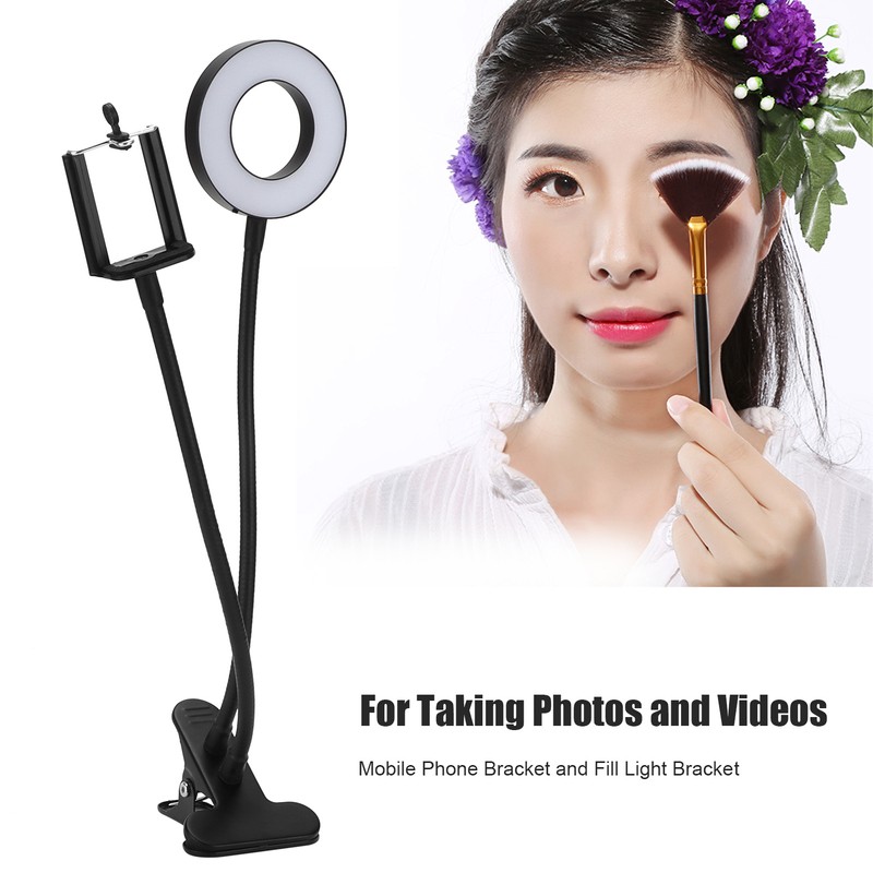 Ring Light 3.5 Inch Selfie Makeup Fill Light Double Bracket