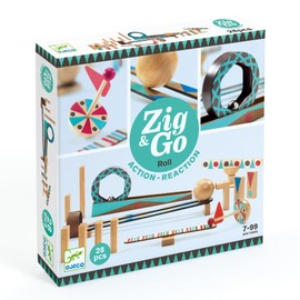 DJECO Construcción Go-28 Zig & Go Construction-28 pcs (35640), Multicoloured