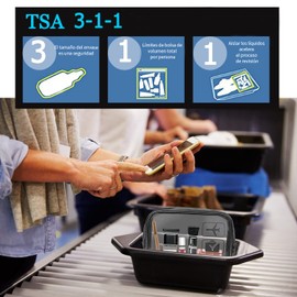 Triko Set de 3 Bolsas de Viaje para Aseo Aprobada por la TSA, Bolsas para Artículos de Tocador Transparentes, Bolsa de Cosméticos de Viaje, Cosmetiquera de Viaje Compatible con Aeropuerto