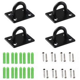 Pad Eye Plate, Ceiling Hook, Eye Plate, Hanging Hardware, Wall Hook, Corrosion Resistant, Stainless Steel, Fixed, High Strength, For Installation, Set of 4