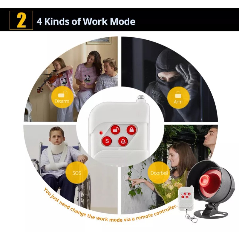 KERUI Wireless Home Shop Alarm Security System Alert Garage Burglar