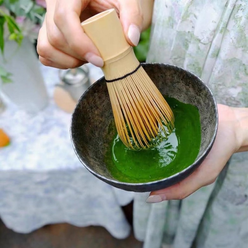 DFsucces Set of 3 Hakuri, Chasen Spoon, Chasaku, Bamboo Matcha