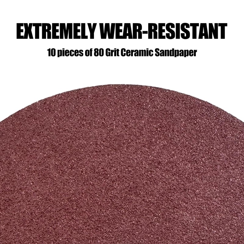 RFRYZE 10 PCS 7 Inch 80Grits PSA Sanding Disc &