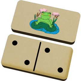 Azeeda 'Frog On A Lily Pad' Domino Set & Box (DM00047994)