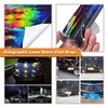 Holographic Laser Black Chrome Vinyl Sheet Car Wrap Film Self