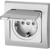 Flush-Mounted Socket IP44 All-in-One Series C1 Silver