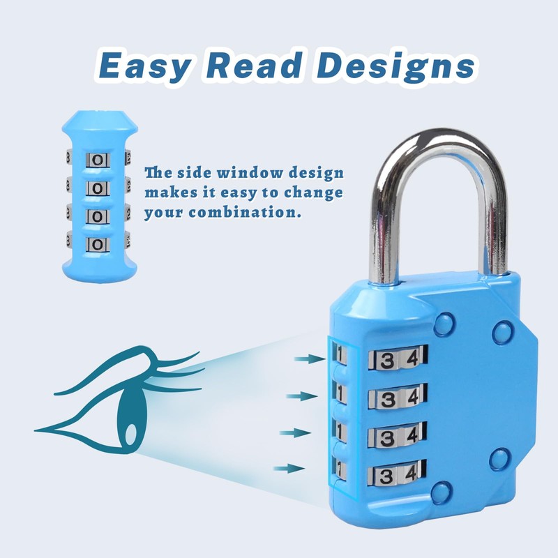RESET -060 4 Digit Combination Lock Suitable for Gymnasiums, Schools,