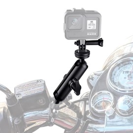 Unikeen 360 Degree Rotating Metal Bike Motorcycle Mount for GoPro12 11 10 9 7 6 5 4 Session Nikon Sony Action Camera
