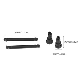 CVD Drive Shaft, PA+Steel RC Dogbone Joint 1/16 RC CVD Drive Shaft for SCY16101 16102 16103 16201 1/16 RC Car, Black