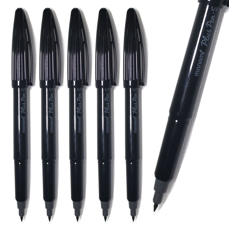MONAMI Plus Pen S Water-based Felt Tip Fine Liner Pen