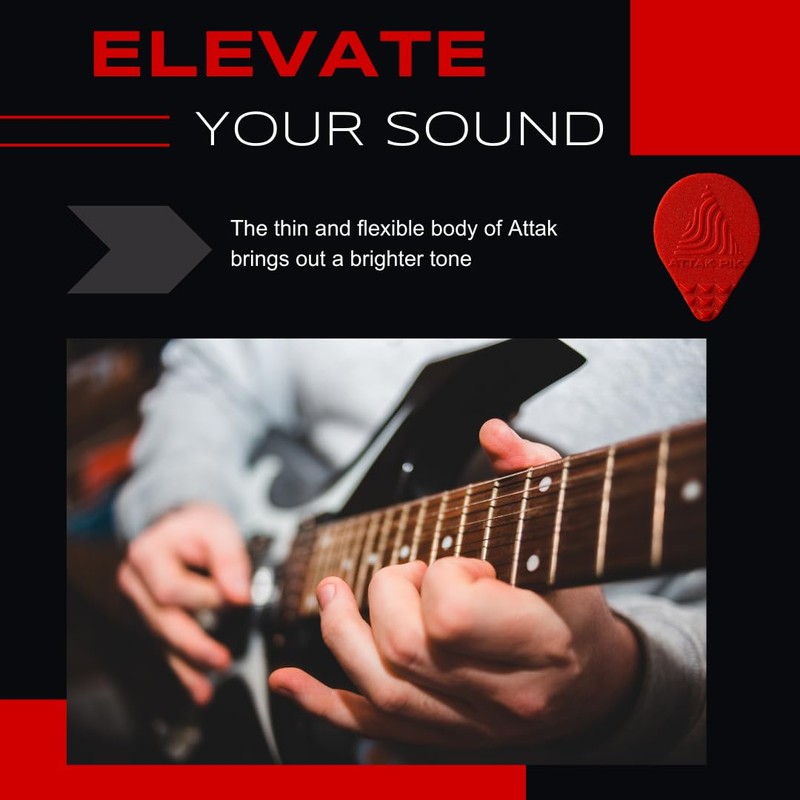 Acoustik Attak Guitar Pick – Percussive 12-String Effect, Enhanced Clarity,