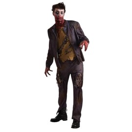 Rubie's Men's Adult Zombie Shawn Costume, Brown/Black, Standard