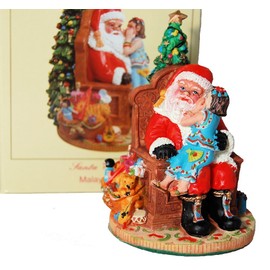 Santa Claus Figurine Malaysian - Collectible Christmas