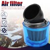 QAZAKY 41mm 42mm 43mm エアフィルタークリーナー 45度曲げ 防沫プラスチックカバー 防水 オートバイ ATV
