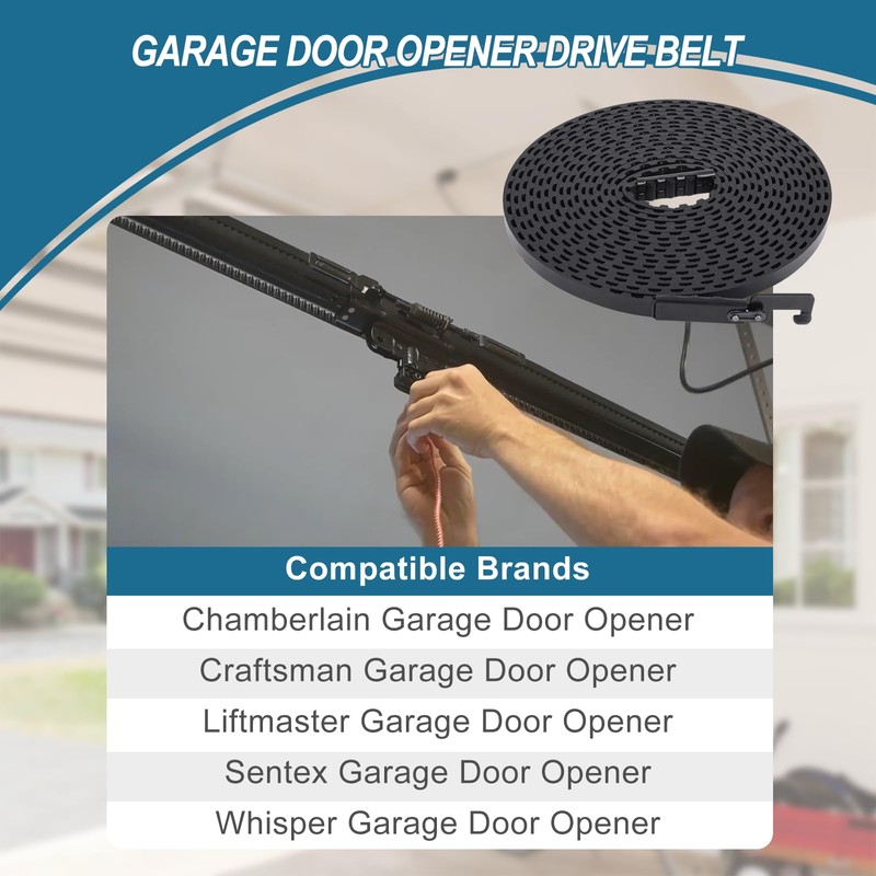 41A5250 Drive Belt, 41AB050-2 for 7ft High Garage Door, 237''