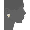 Kenneth Jay Lane Flower Clip-On Earrings (White Pearl)