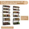 X-cosrack 6-Tier Wall-Mounted Spice Rack Organizer with Mixed Basket Sizes,