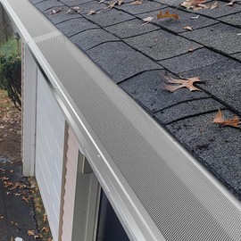 Pearwow 5inch Gutter Guard,48Ft Stainless Steel Mesh Gutter Covers,Heavy Duty Gutter Guards,Gutter Protection Fit Traditional 5" Gutter and Common Roof Type,Prevent Clogged Downspouts (Grey 15 pcs)