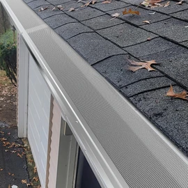 Pearwow 5inch Gutter Guard,48Ft Stainless Steel Mesh Gutter Covers,Heavy Duty Gutter Guards,Gutter Protection Fit Traditional 5" Gutter and Common Roof Type,Prevent Clogged Downspouts (Grey 15 pcs)